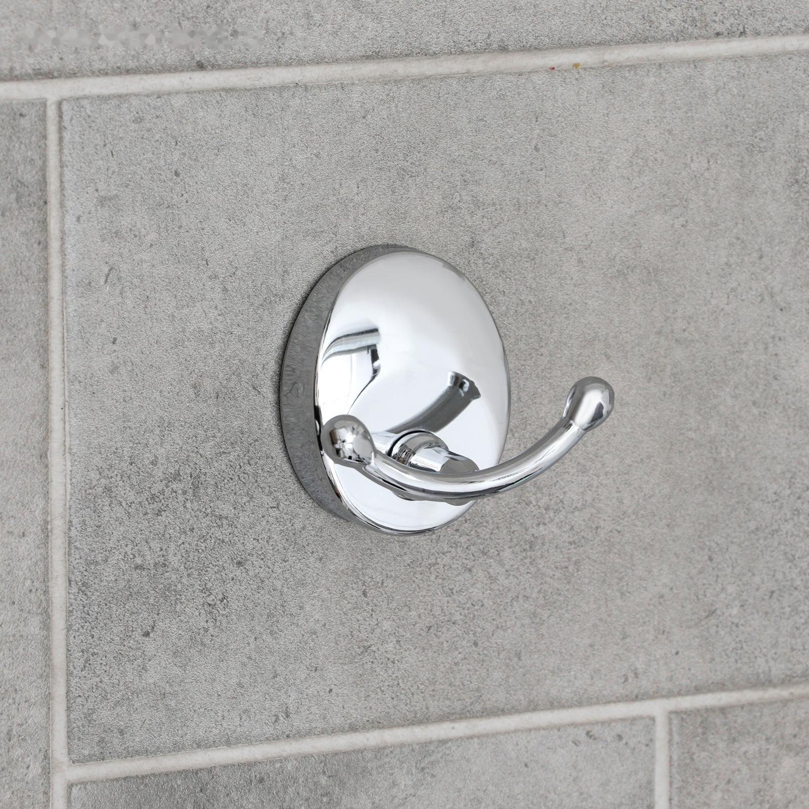 Крючок настенный, двойной Accoona A11001-2, цвет хром