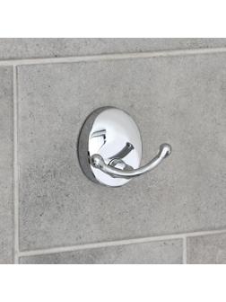 Крючок настенный, двойной Accoona A11001-2, цвет хром