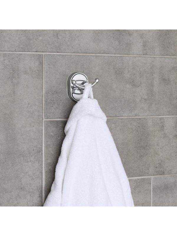 Крючок настенный, двойной Accoona A11201-2 , цвет хром