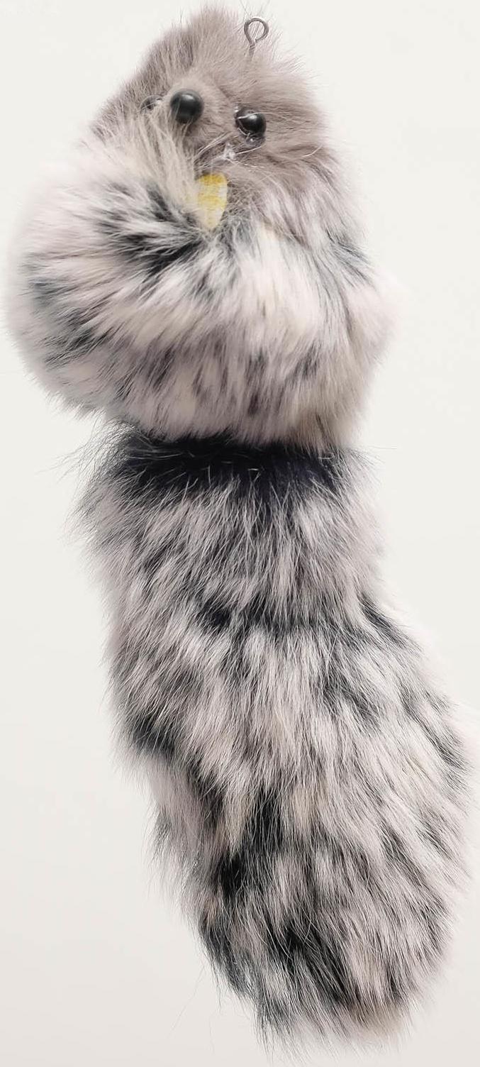 Мышь из натурального меха кролика, 6 см, микс цветов