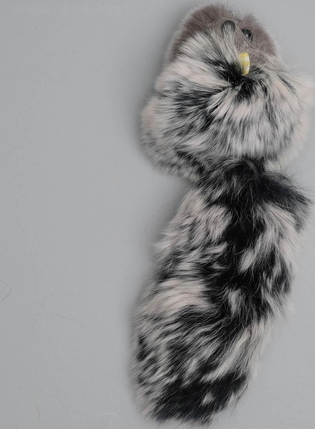 Мышь из натурального меха кролика, 6 см, микс цветов