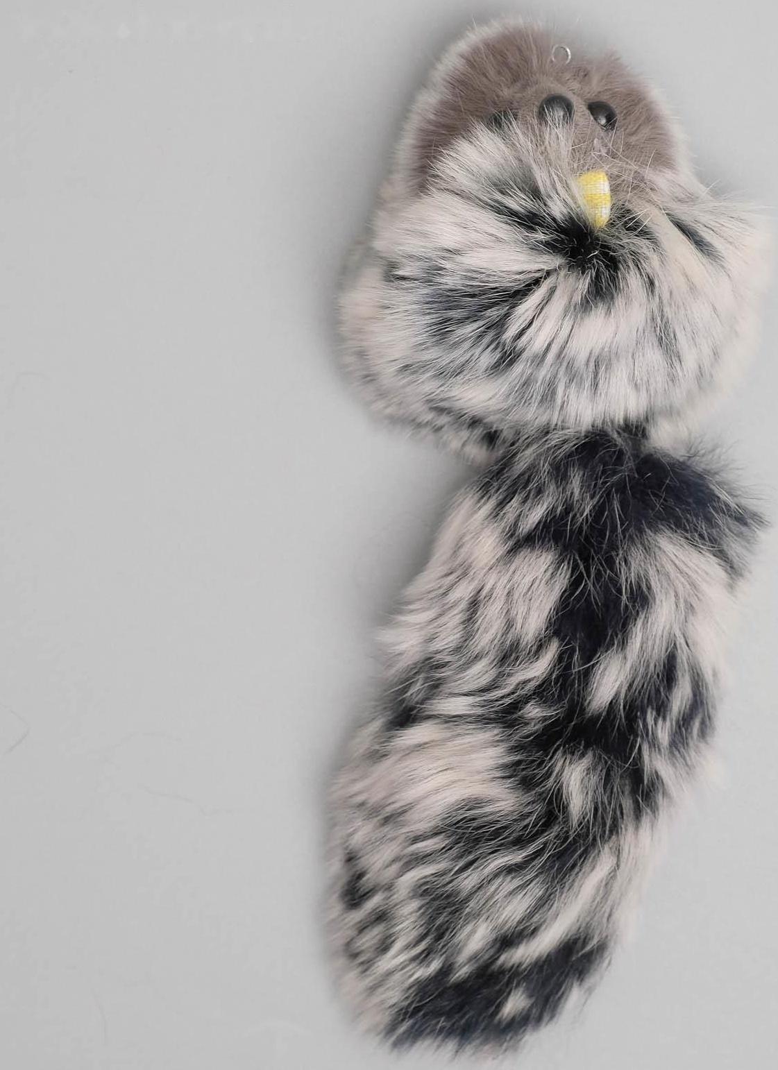 Мышь из натурального меха кролика, 6 см, микс цветов