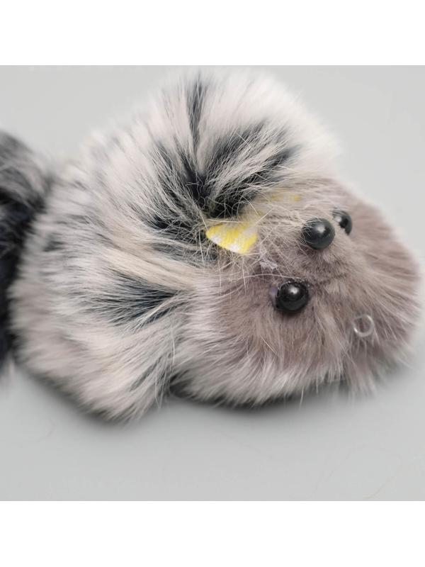 Мышь из натурального меха кролика, 6 см, микс цветов