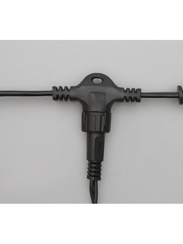 Гирлянда «Занавес» 2 × 6 м, IP44, УМС, тёмная нить, 1440 LED, свечение мульти, 220 В