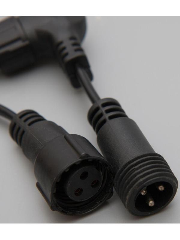 Гирлянда «Занавес» 2 × 6 м, IP44, УМС, тёмная нить, 1440 LED, свечение мульти, 220 В