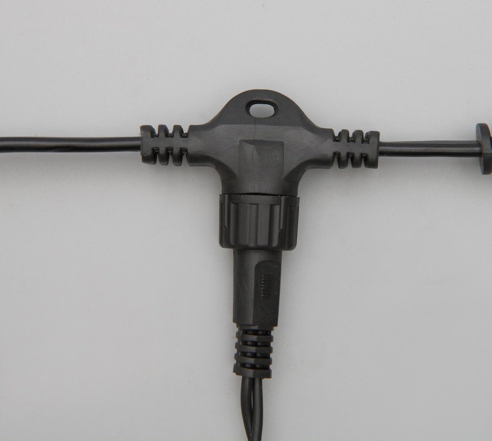 Гирлянда «Занавес» 2 × 6 м, IP44, УМС, тёмная нить, 1440 LED, свечение синее, 220 В