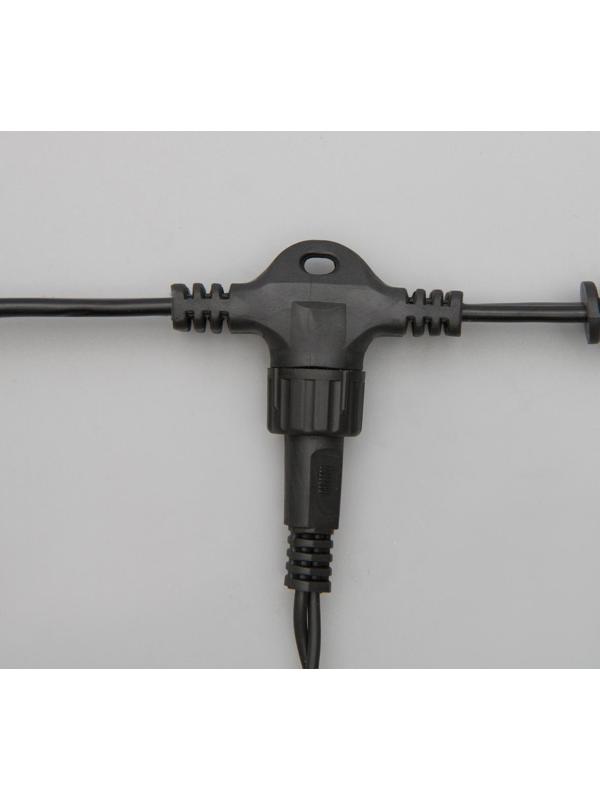 Гирлянда «Занавес» 2 × 6 м, IP44, УМС, тёмная нить, 1440 LED, свечение синее, 220 В