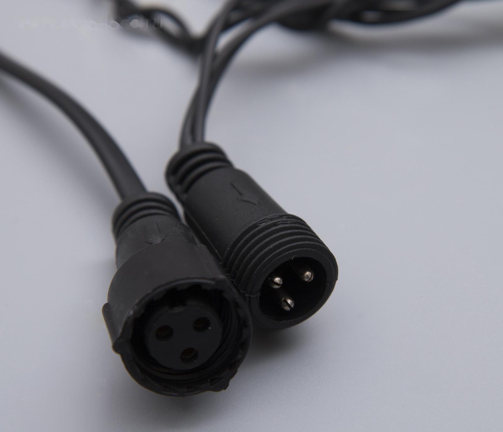 Гирлянда «Бахрома» 3 × 0.6 м, IP44, УМС, тёмная нить, 160 LED, свечение тёплое белое, 220 В