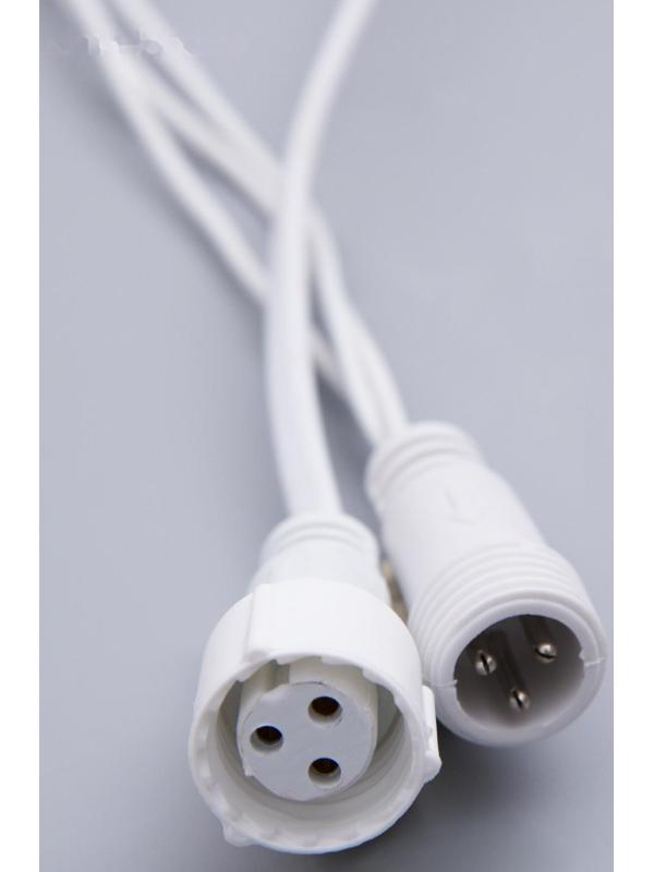 Гирлянда «Бахрома» 3 × 0.6 м, IP44, УМС, белая нить, 160 LED, свечение белое, 220 В