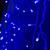 Гирлянда «Бахрома» 3 × 0.6 м, IP44, УМС, белая нить, 160 LED, свечение синее, 220 В