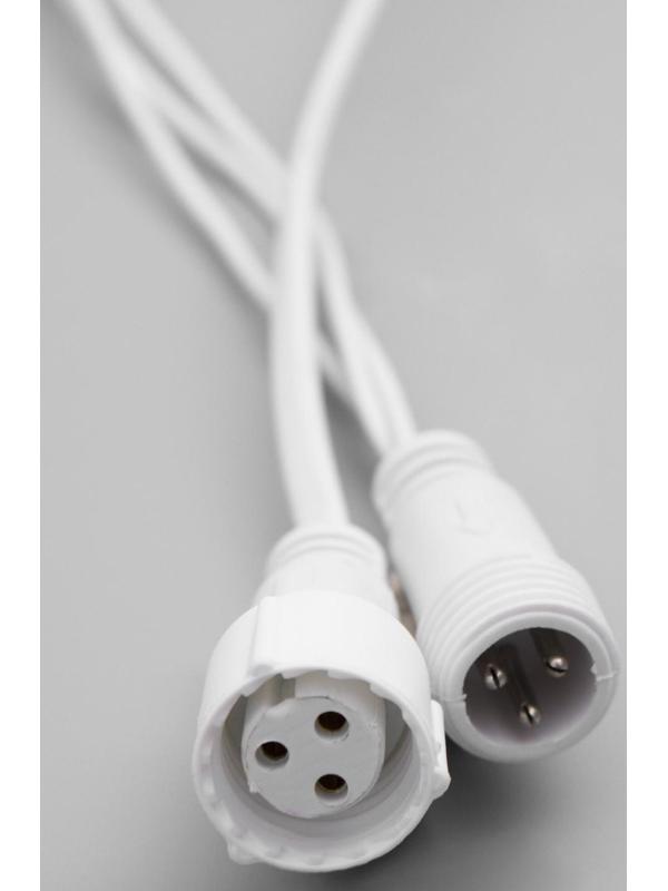 Гирлянда «Бахрома» 3 × 0.6 м, IP44, УМС, белая нить, 160 LED, свечение синее, 220 В