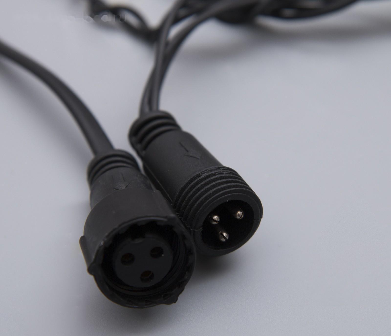 Гирлянда «Бахрома» 3 × 0.6 м, IP44, УМС, тёмная нить, 160 LED, свечение бело-синее, мигание, 220 В