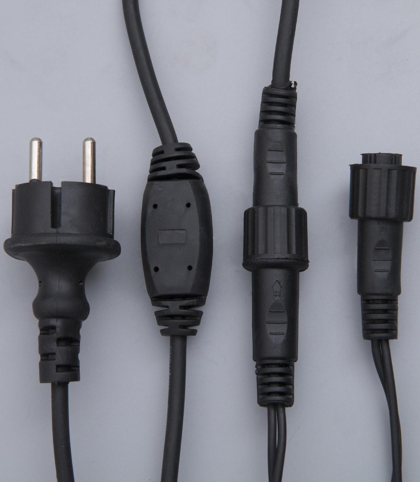 Гирлянда «Бахрома» 3 × 0.6 м, IP44, УМС, тёмная нить, 160 LED, свечение бело-синее, мигание, 220 В