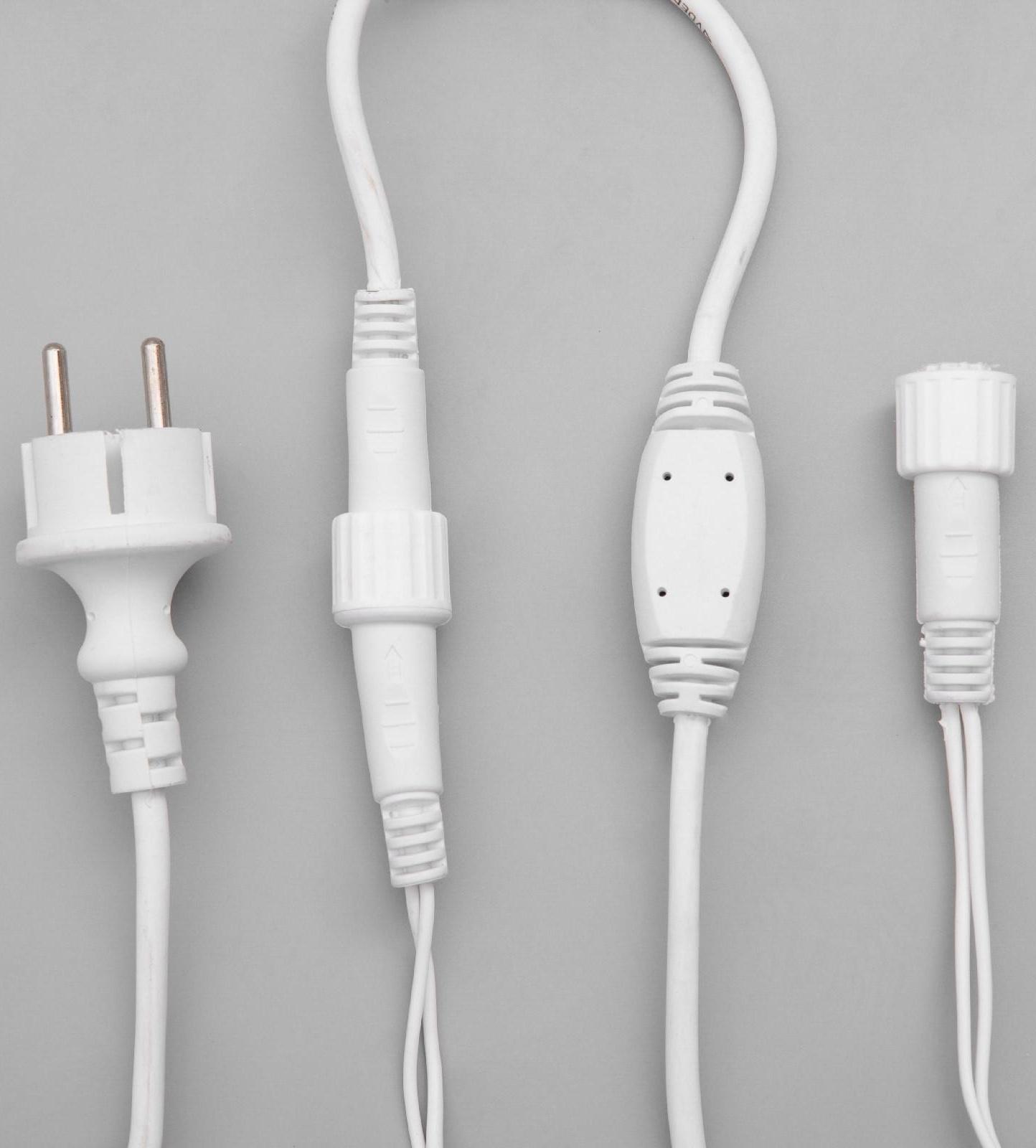 Гирлянда «Бахрома» 3 × 0.6 м, IP44, УМС, белая нить, 160 LED, свечение мульти, 220 В