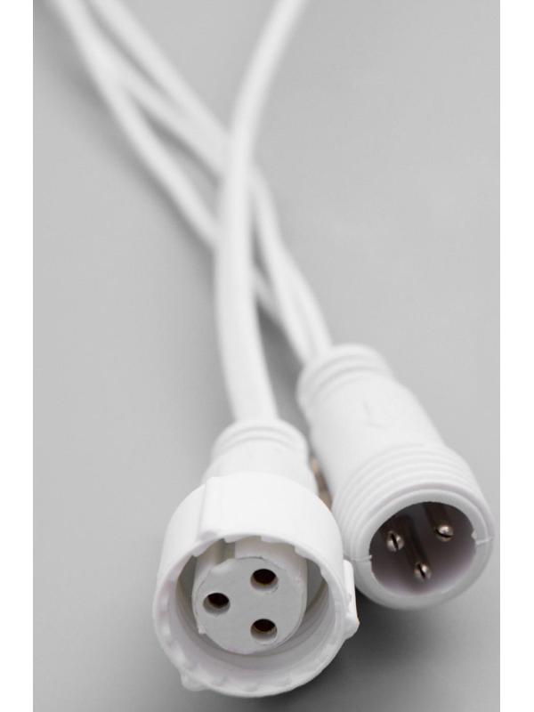 Гирлянда «Бахрома» 3 × 0.6 м, IP44, УМС, белая нить, 160 LED, свечение мульти, 220 В