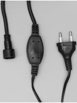 Шнур питания для гирлянд УМС до 3000 светодиодов, 3W, нить тёмная, 300 см, 220 В