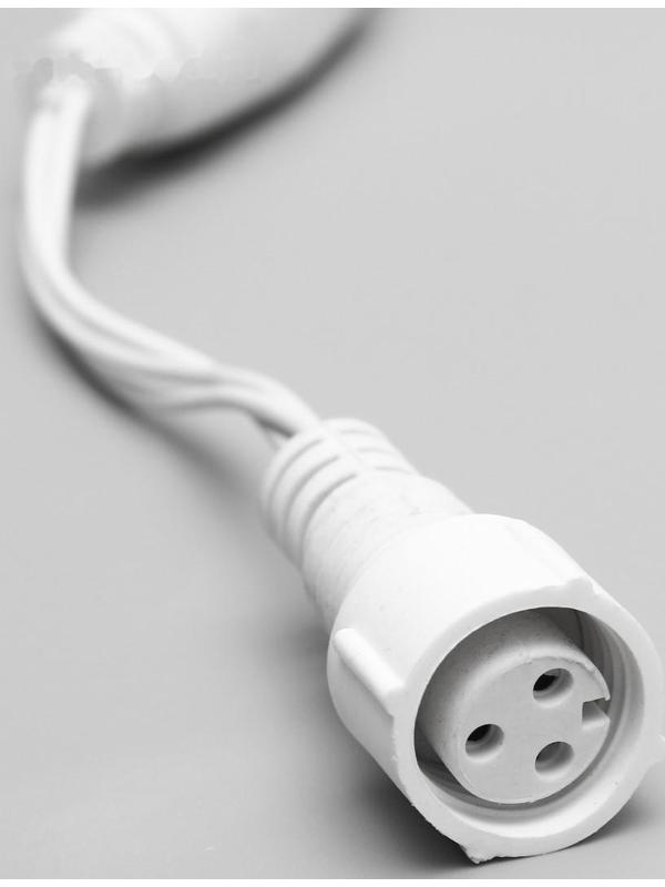 Шнур питания для гирлянд УМС до 3000 светодиодов, 3W, нить белая, 300 см, 220 В