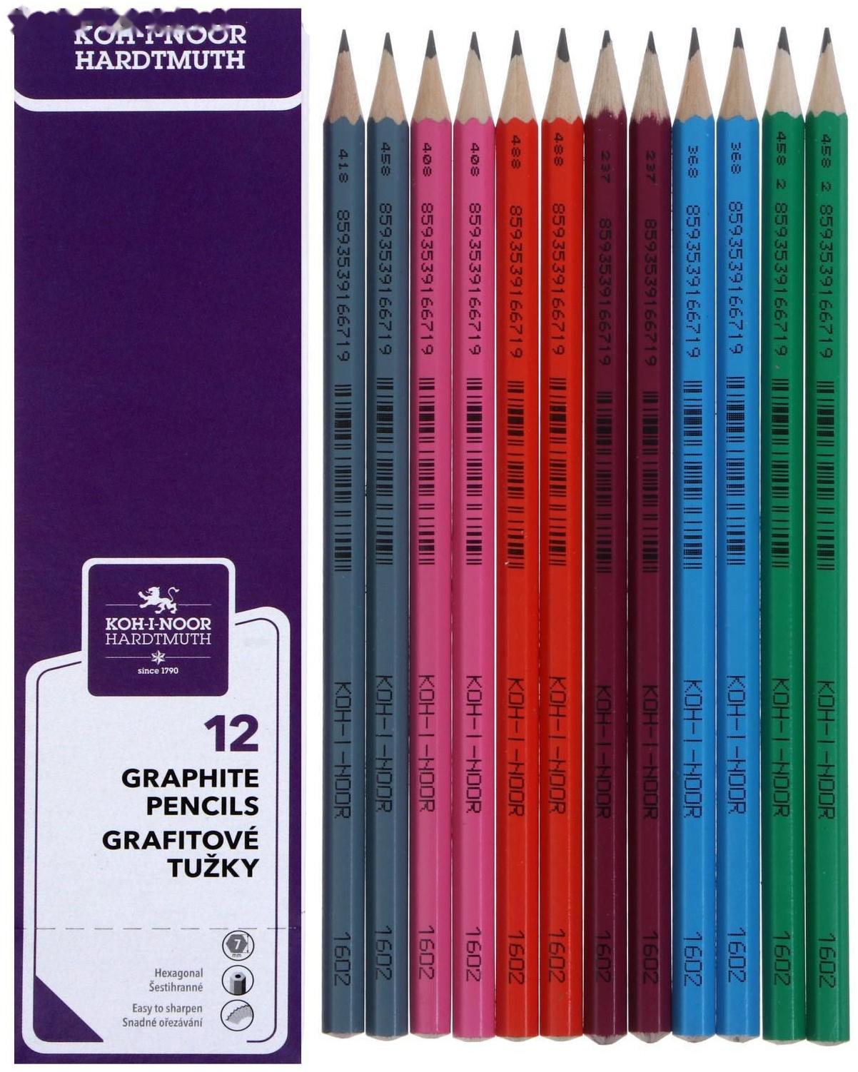 Карандаш чернографитный 2.0 мм, Koh-I-Noor ASTRA 1602 HB, L=175 мм