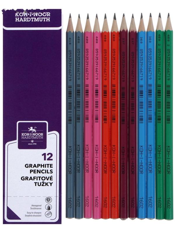 Карандаш чернографитный 2.0 мм, Koh-I-Noor ASTRA 1602 HB, L=175 мм