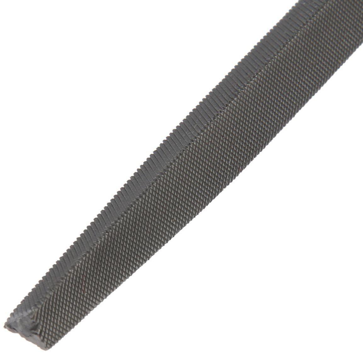 Напильник ТУНДРА, трехгранный, сталь У10, деревянная рукоятка, №2, 150 мм