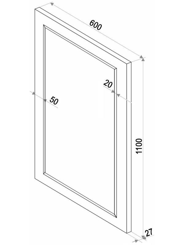 Зеркало настенное в раме 