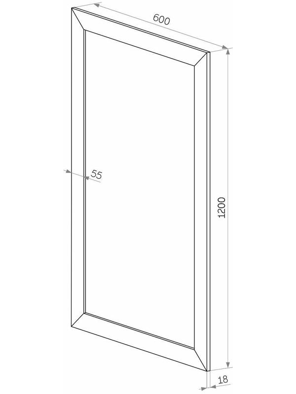 Зеркало «Венге»,  настенное 60×120 см, рама 55 мм