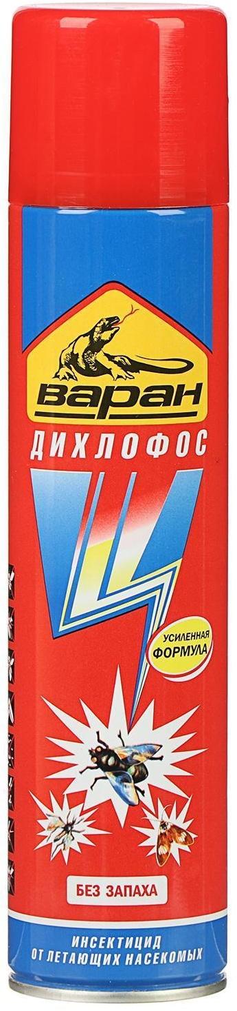 Дихлофос ВАРАН А универсальный от летающих насекомых, синий, 300мл