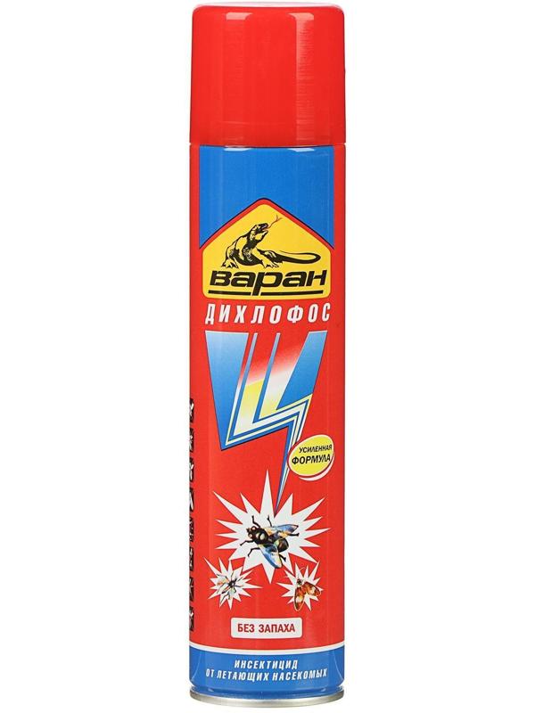 Дихлофос ВАРАН А универсальный от летающих насекомых, синий, 300мл