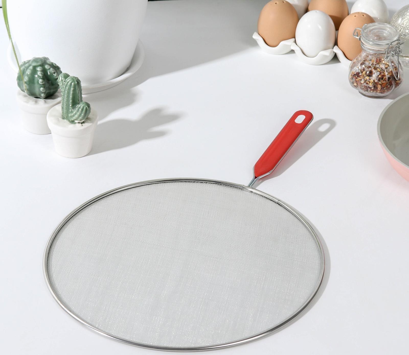 Экран от брызг Доляна, d=29 см, с ручкой