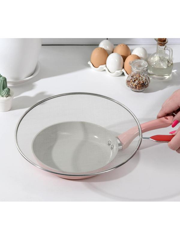 Экран от брызг Доляна, d=29 см, с ручкой