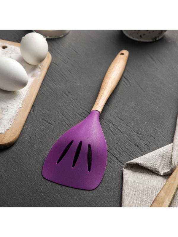 Лопатка с прорезями Доляна «Домашнее тепло», 29,5 см, цвет МИКС