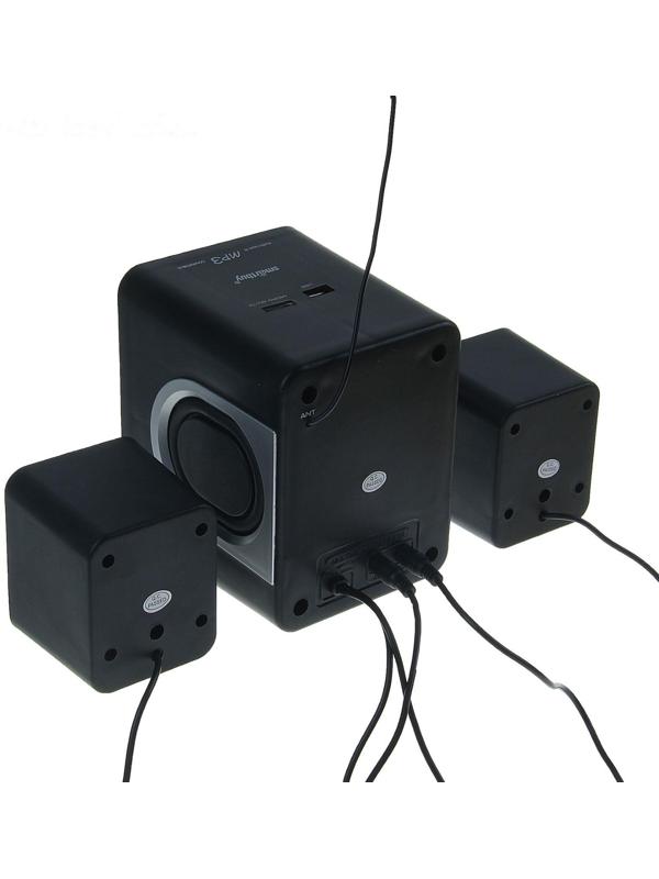 Компьютерные колонки 2.1 SmartBuy BUZZ SBA-2600, 2х1 Вт+3 Вт, MP3, FM, ПДУ, USB, черно-серые
