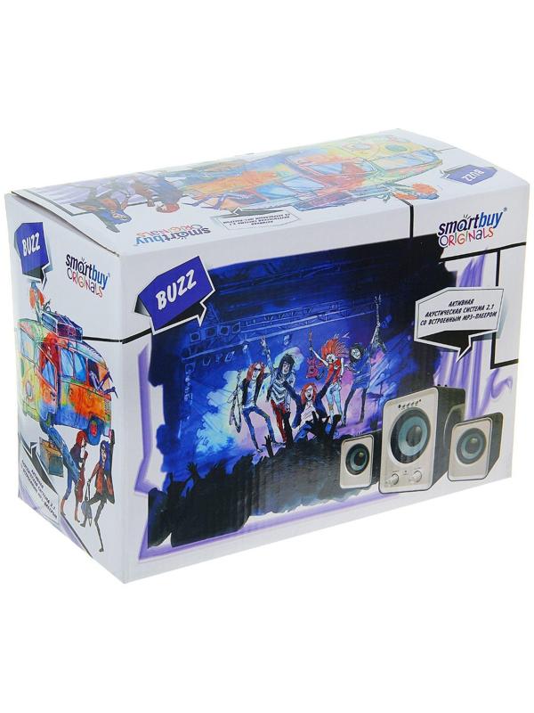 Компьютерные колонки 2.1 SmartBuy BUZZ SBA-2600, 2х1 Вт+3 Вт, MP3, FM, ПДУ, USB, черно-серые