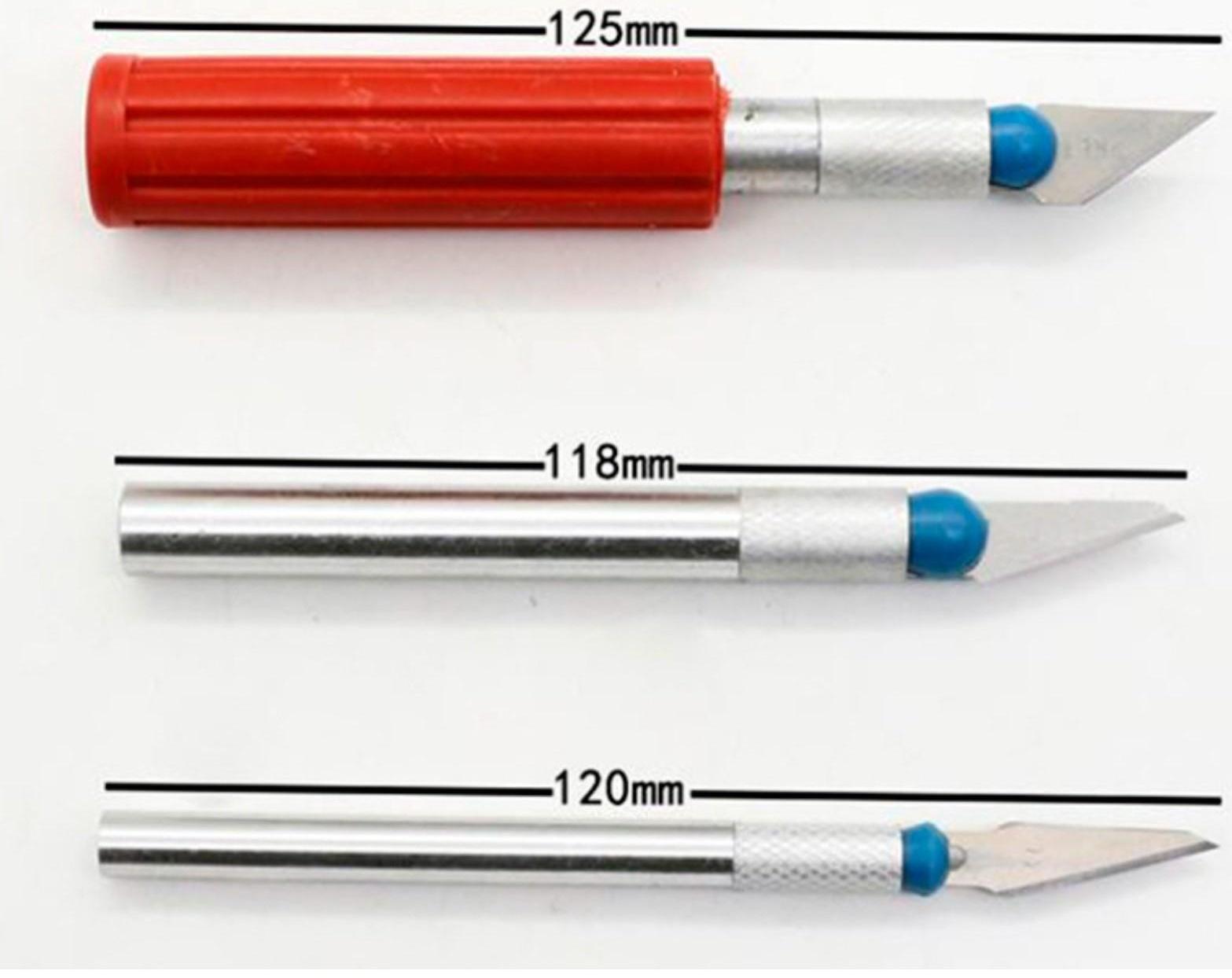 Инструмент для творчества набор 3 ножа + 10 лезвий пластик, металл 2,5х23х19,5 см