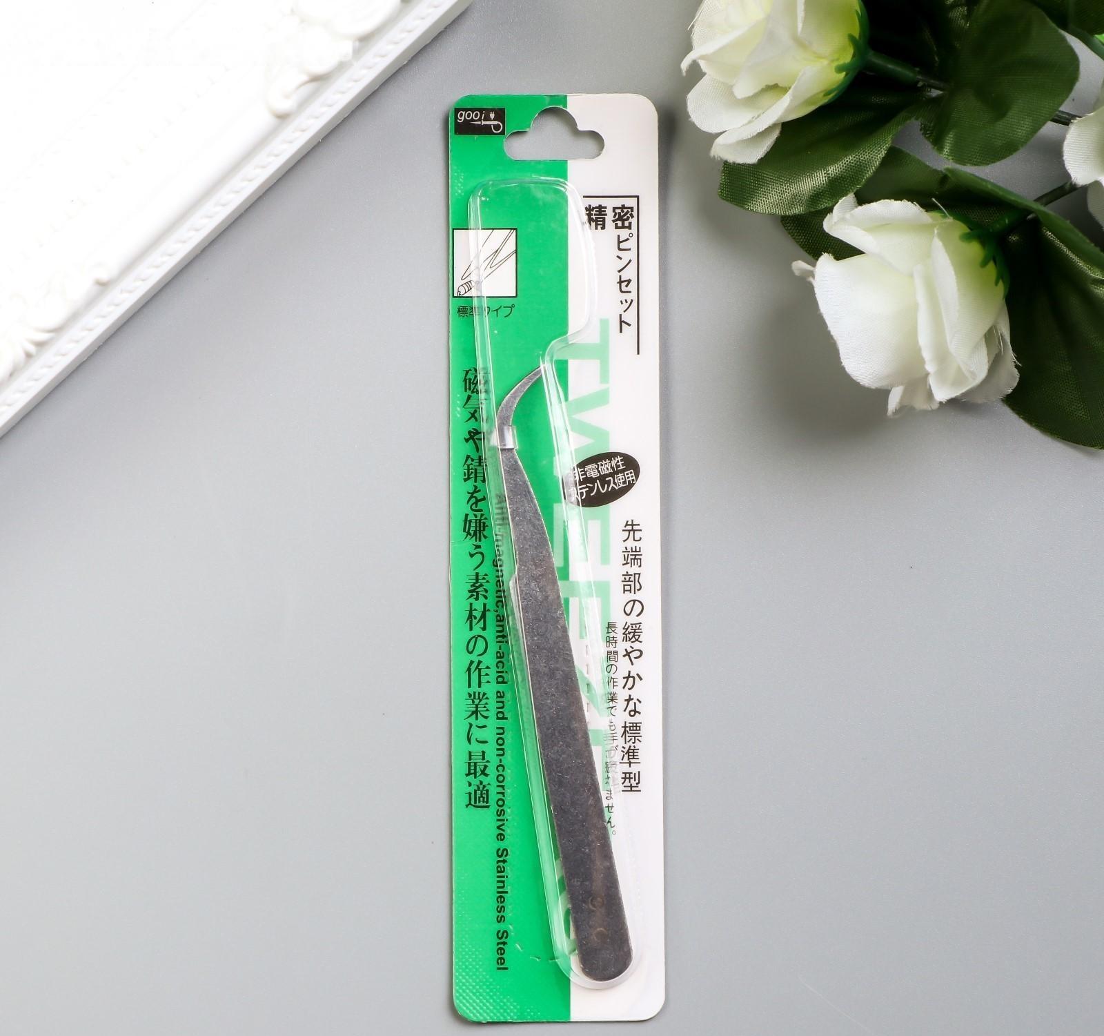 Пинцет для творчества изогнутый металл 0,5х4х10 см