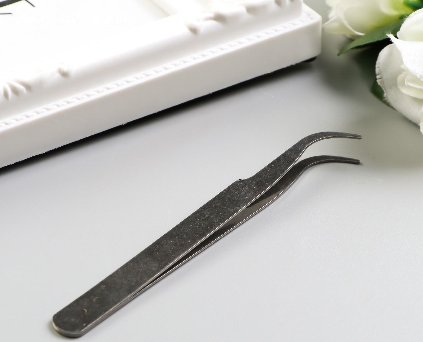 Пинцет для творчества изогнутый металл 0,5х4х10 см