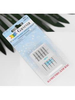 Иглы для бытовых швейных машин, универсальные, №90, 5 шт, NU