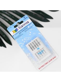 Иглы для бытовых швейных машин, для трикотажа, №70/10, 5 шт, NT