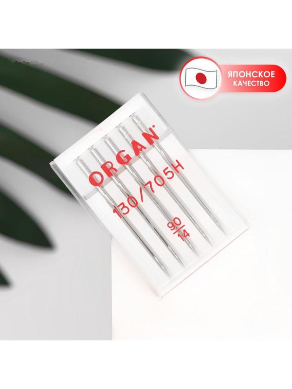 Иглы для бытовых швейных машин, универсальные, №90, 5 шт