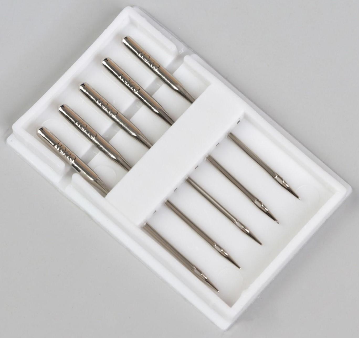 Иглы для бытовых швейных машин, универсальные, №110, 5 шт, NU