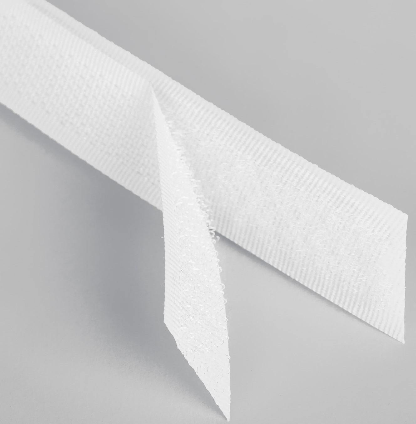 Липучка, 16 мм × 25 ± 1 м, цвет белый