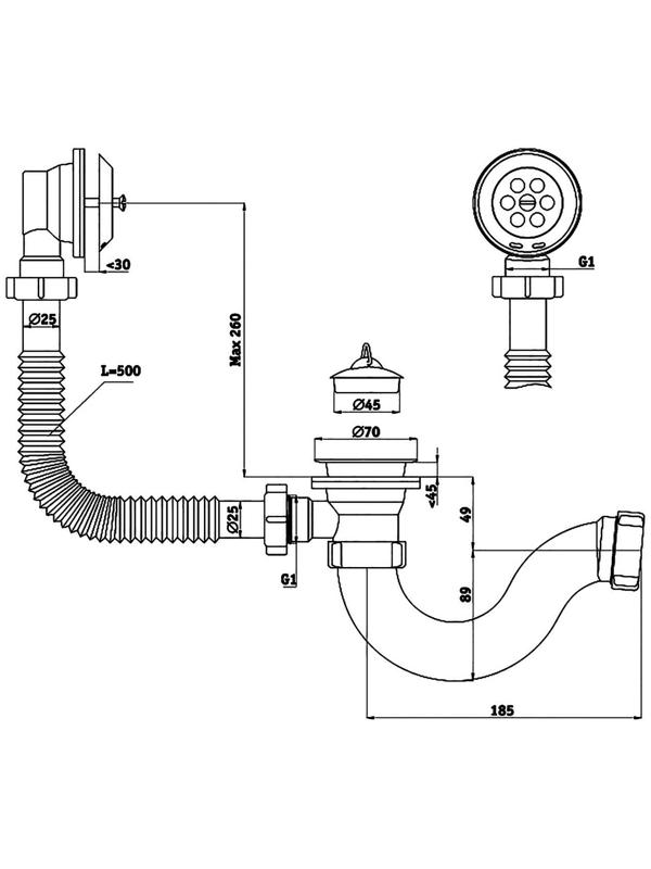 Сифон для ванны 