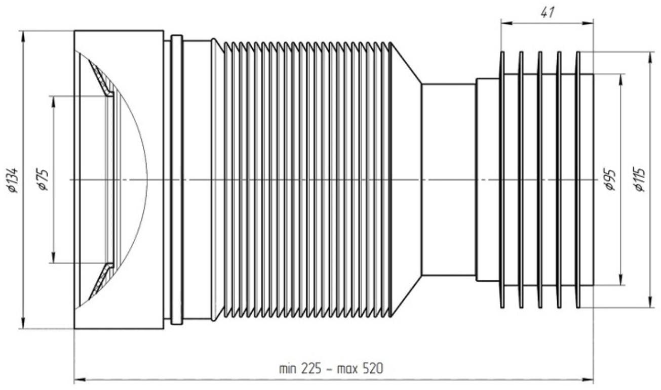 Гофра для унитаза 