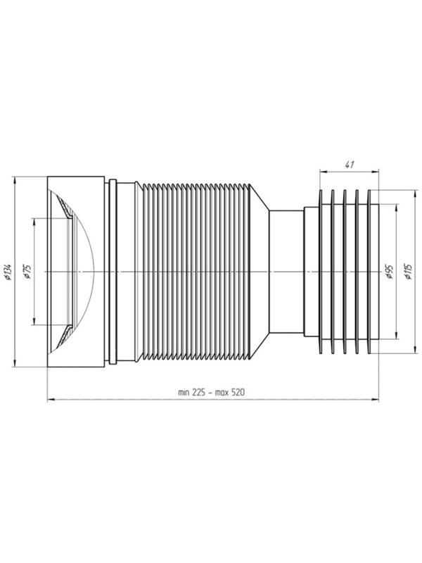 Гофра для унитаза 