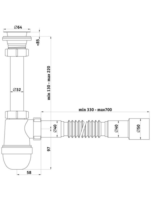 Сифон для раковины 