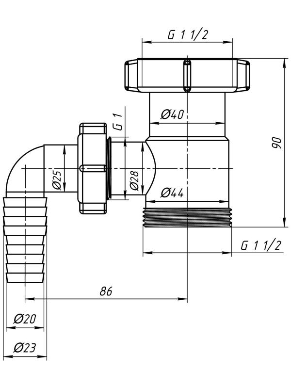 Отвод стиральной машины 