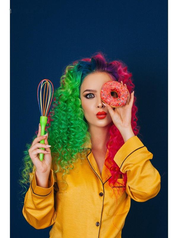 Венчик кулинарный Доляна «Профи», 25 см, цвет МИКС