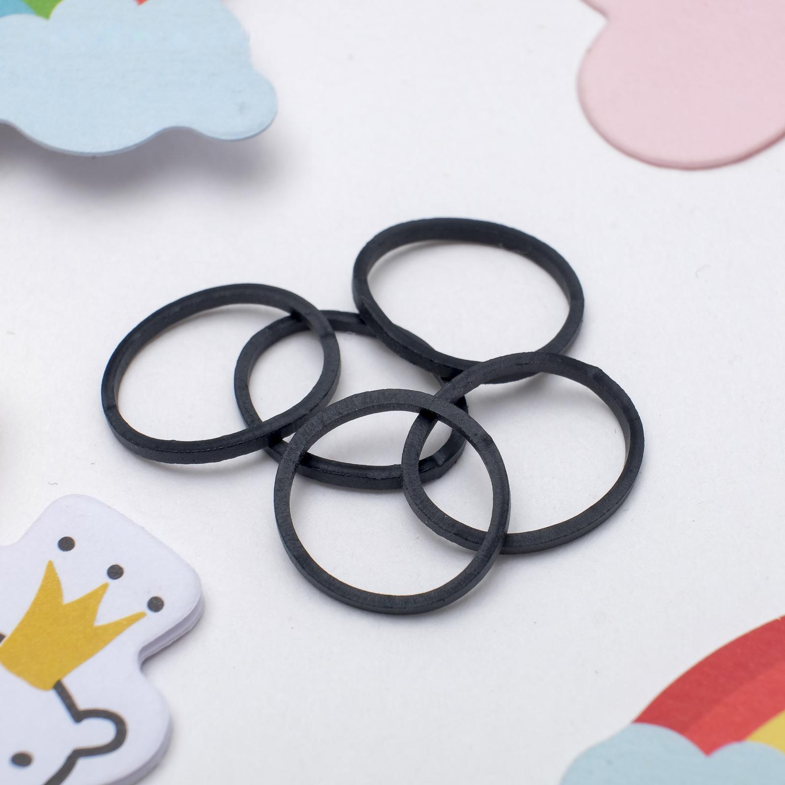 Резинки для афрокосичек (набор 80 шт) чёрный