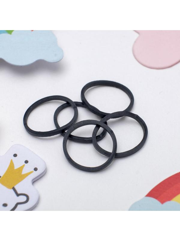 Резинки для афрокосичек (набор 80 шт) чёрный