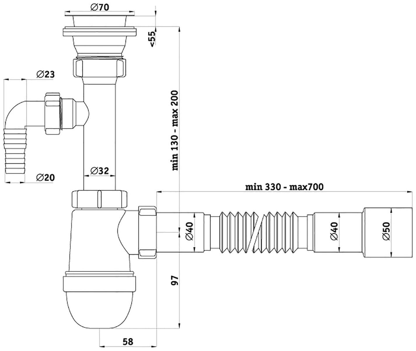 Сифон для раковины 